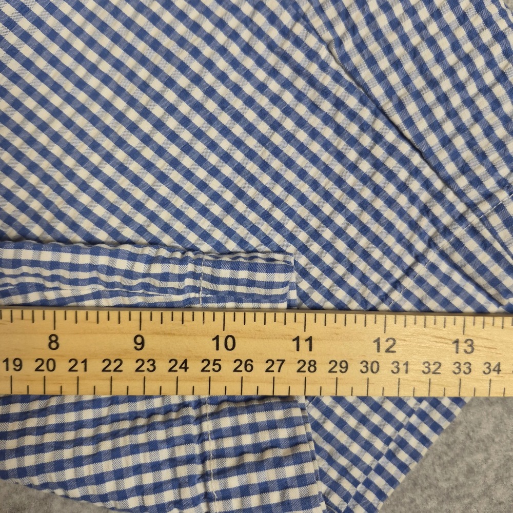 Brooks Brothers Seersucker Shorts Mens 36 Blue Gingham Check Cotton Preppy - Picture 7 of 8